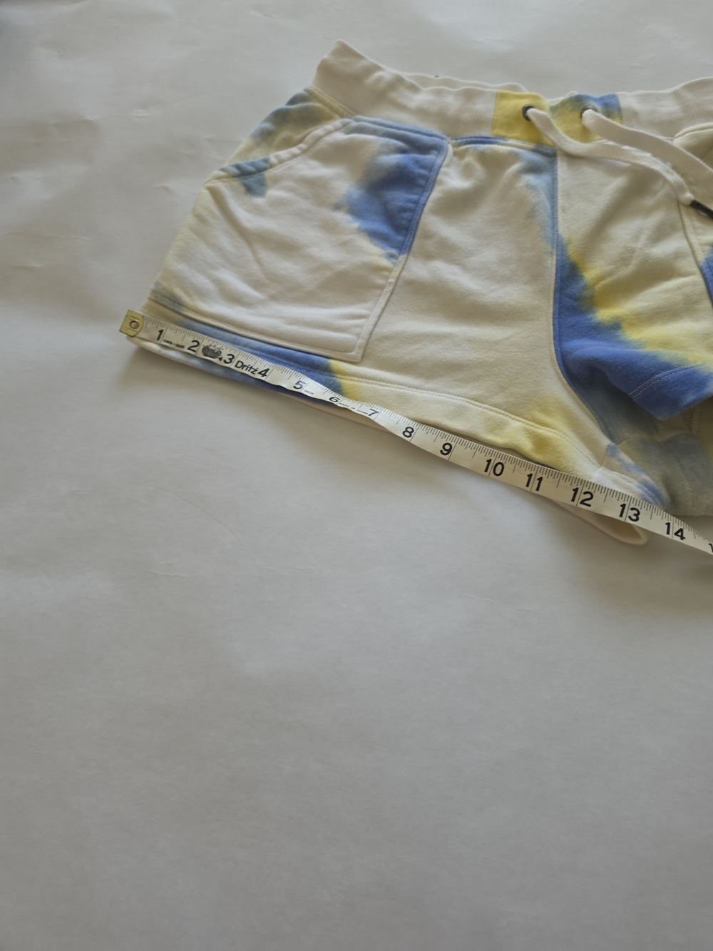Champion Tie-Dye Fleece Shorts — Blue, Yellow & White - Picture 4 of 7